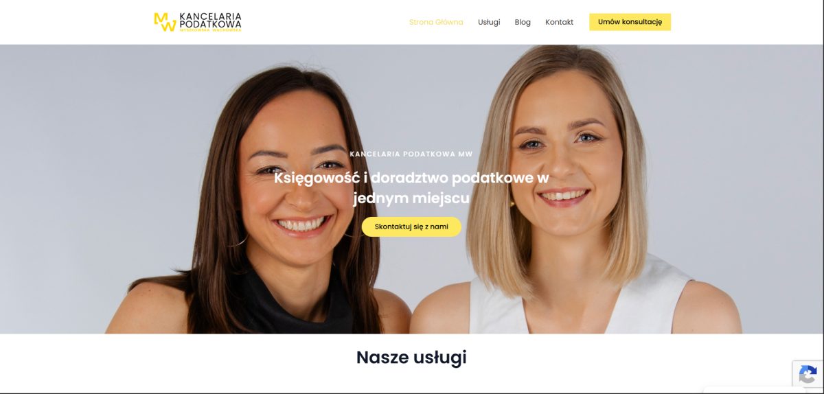 Strona internetowa Kancelarii Podatkowej MW: księgowość i doradztwo podatkowe